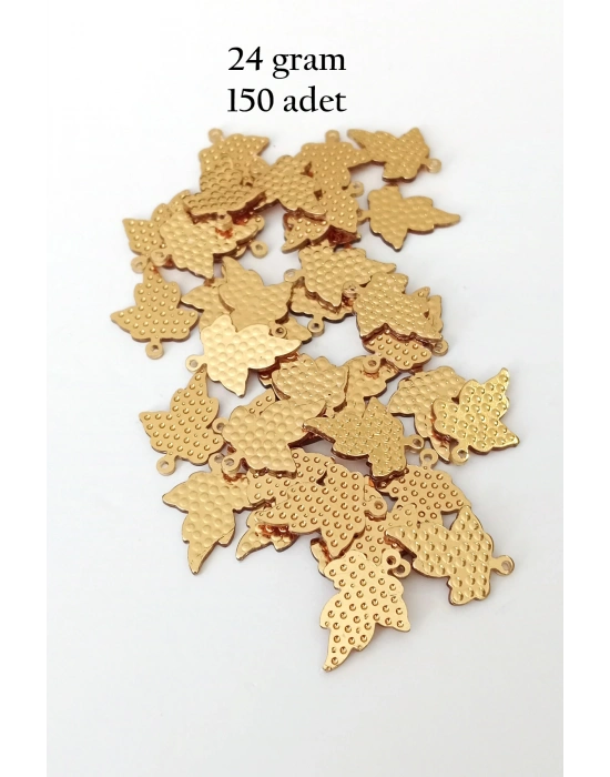 Oya Abiye Bileklik Kolye Pleksi Metalik Plastik Pul Altın Renk 24 gram 150 adet - BNC549