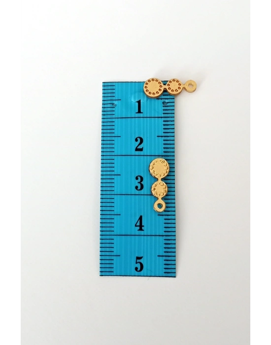 Oya Abiye Bileklik Kolye Pleksi Metalik Plastik Pul Altın Renk 8 gram 100 adet - BNC498