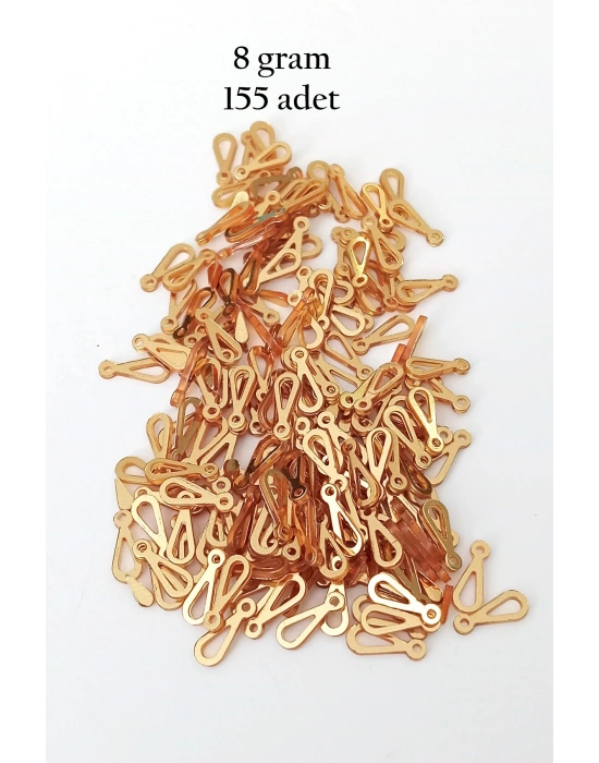 Oya Abiye Bileklik Kolye Pleksi Metalik Plastik Pul Altın Renk 8 gram 155 adet - BNC482