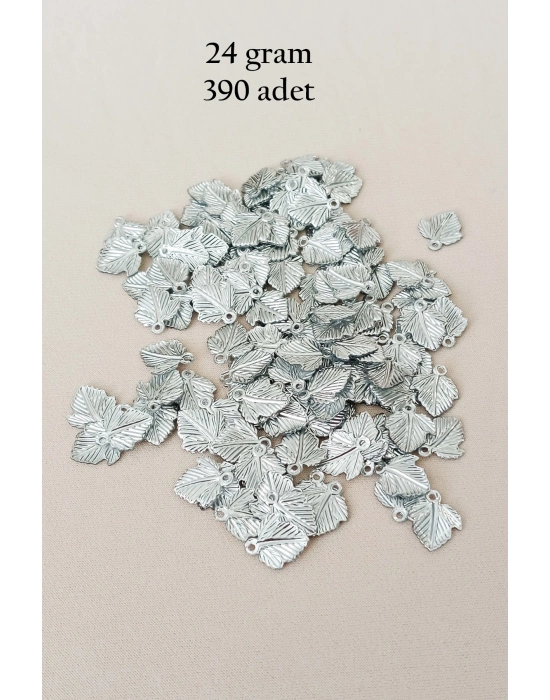 Oya Abiye Bileklik Kolye Pleksi Metalik Plastik Pul Gümüş Renk 24 gram 390 adet - BNC567