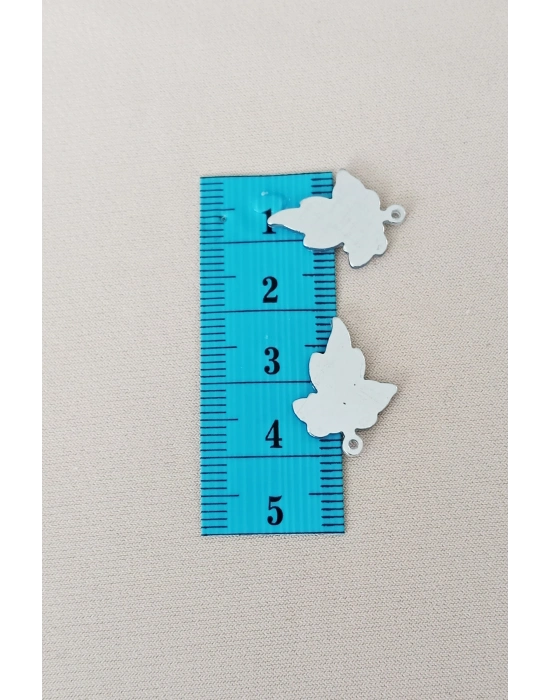 Oya Abiye Bileklik Kolye Pleksi Metalik Plastik Pul Gümüş Renk 24 gram 90 adet - BNC592