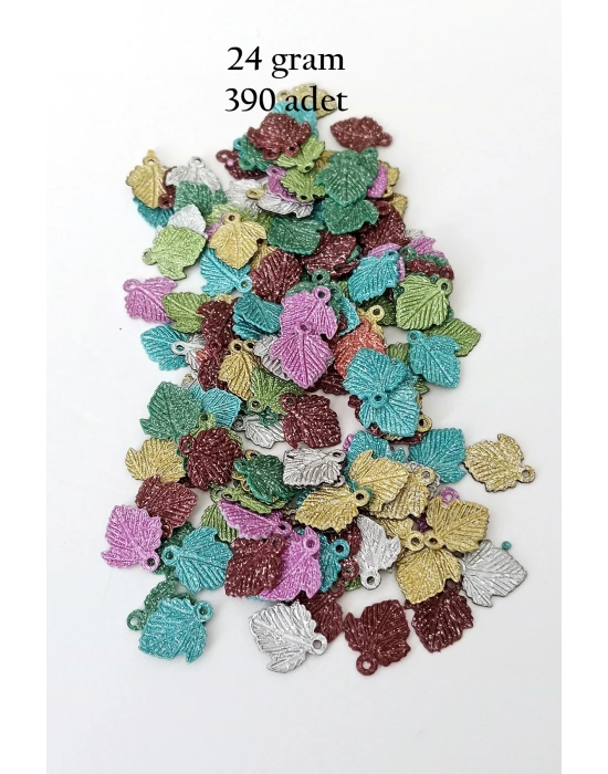 Oya Abiye Bileklik Kolye Pleksi Metalik Plastik Pul Karma Renk 24 gram 390 adet - BNC559