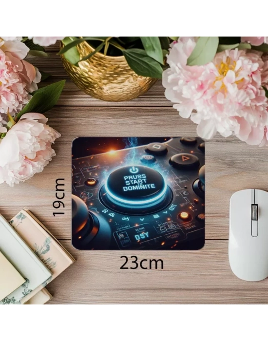 Oyun Hakimiyeti İçin Tasarlanmış Mouse Pad - 19x23 cm 2 mm Dikdörtgen İthal Baskılı Mouse Pad