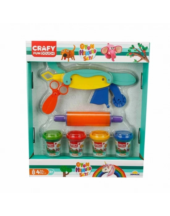 Oyun Hamuru Şekillendirme Seti 200 gr 6 Parça Pembe Merdane