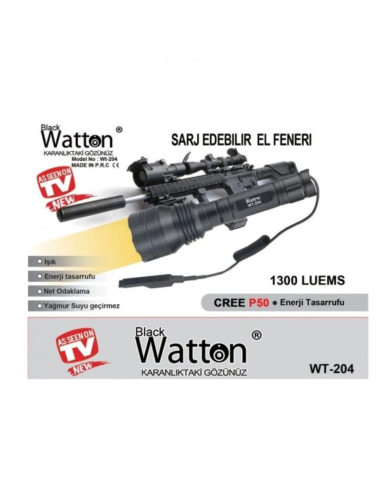 Özel Sarı Renk Av Feneri Aparatlı Wt-204