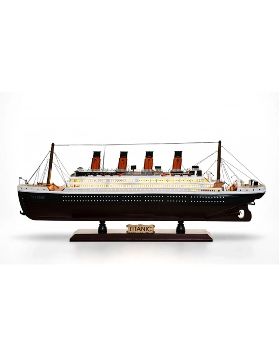 Özel Tasarım Ahşap Işıklı Titanik Gemi - Model 2