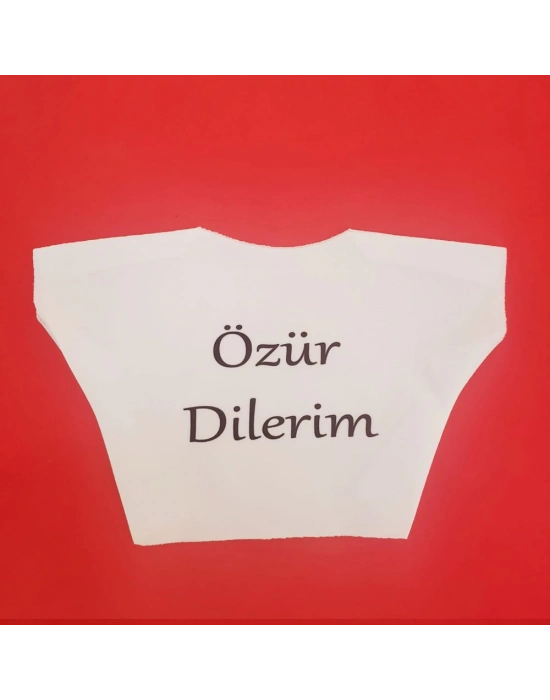 Özür Dilerim Yazılı Peluş Oyuncak Ayı Tişörtü