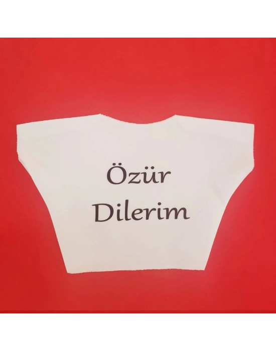 Özür Dilerim Yazılı Peluş Oyuncak Tişörtü