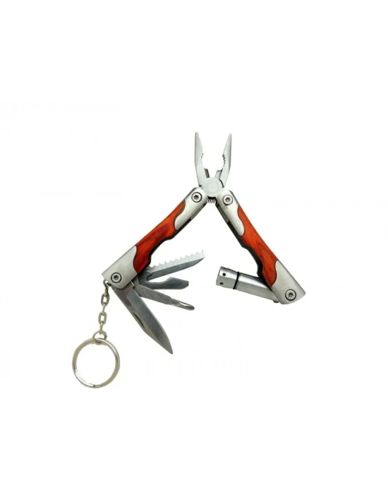 P 1172 Ahşap Mini Çok Amaçlı Pense / Çakı 7cm - Ahşap Metal Sap (multitool)