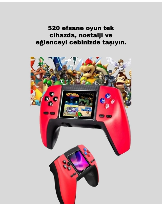 P5 Retro GamePad 520 Oyunlu TV ve Elde Oynanabilir Konsol