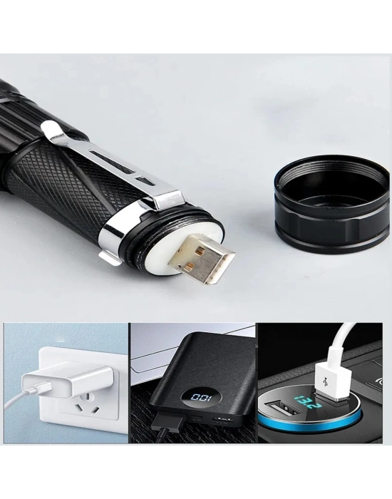 P50 Led Şarjli Mıknatıslı Usb El Feneri Wt-622