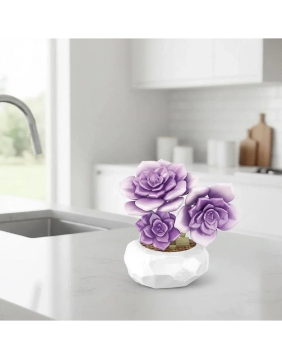 P657061 MOR SUKULENT MODEL 76 PARÇA BLOCK OYUNCAK