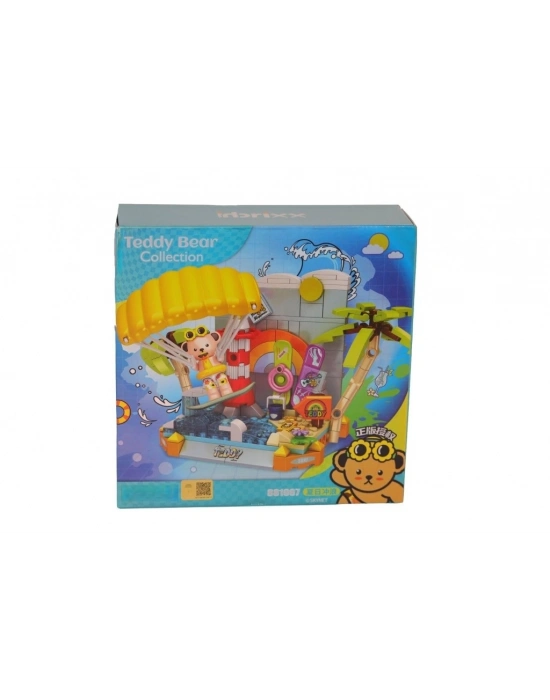 P881007 UÇURTMA SÖRFÇÜSÜ TEDDY 204 PARÇA BLOCK OYUNCAK