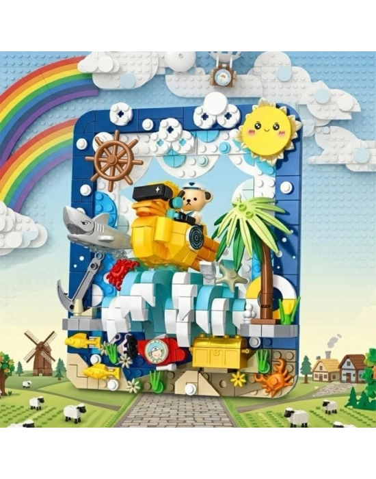 P881503 TEDDY AYI RESİM 417 PARÇA BLOCK OYUNCAK