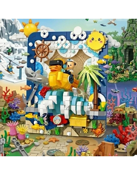 P881503 TEDDY AYI RESİM 417 PARÇA BLOCK OYUNCAK