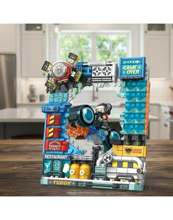 P881505 MOTORCU TEDDY 458 PARÇA BLOCK OYUNCAK