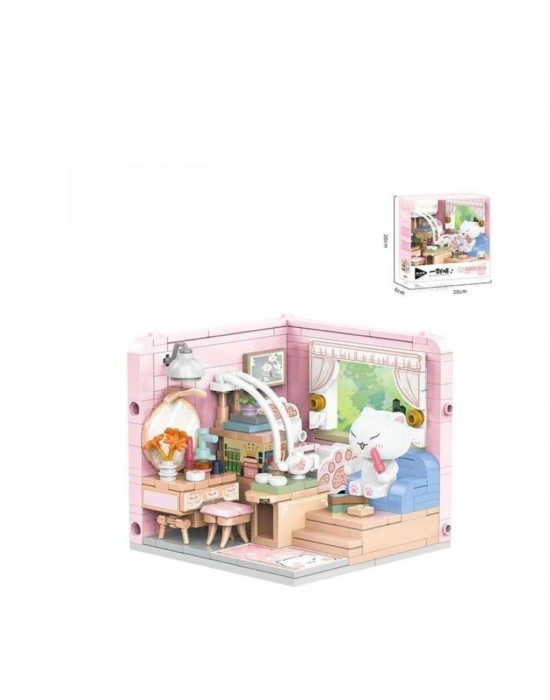 P885001 KEDİ ODASI 287 PARÇA BLOCK OYUNCAK