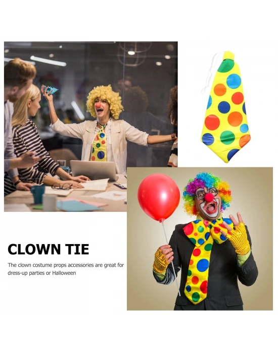 Palyaço Kravatı Lastikli Geniş Kesim 17x37 Cm