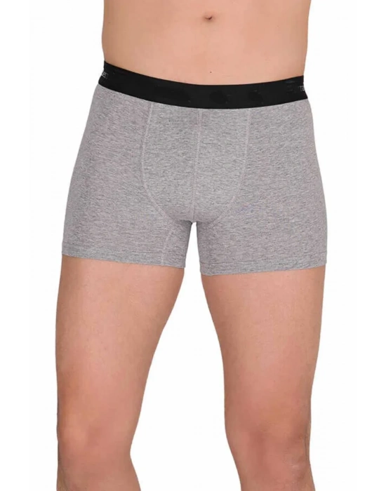 Pamuk Modal Likralı Esnek Erkek Boxer Gri 4476B