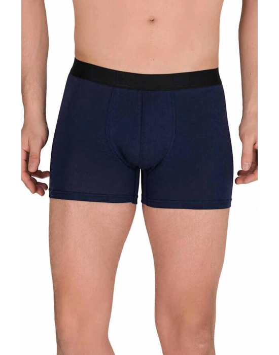 Pamuk Modal Likralı Esnek Erkek Boxer Lacivert 4476B
