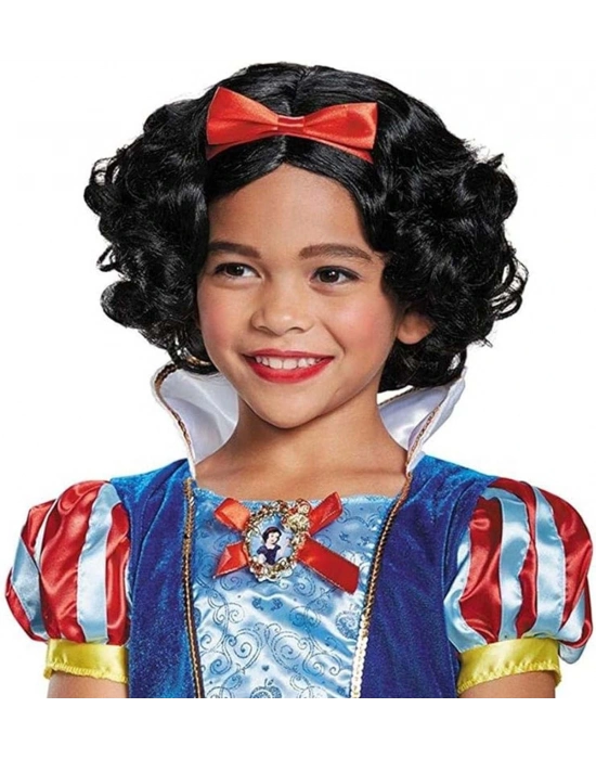 Pamuk Prenses Peruğu Kırmızı Fiyonklu