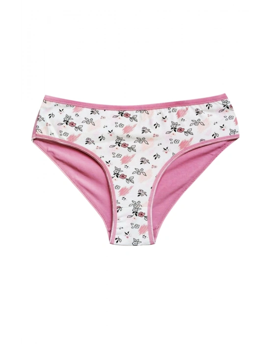 Pamuklu Geniş Kenarlı Likralı Desenli Bato Kadın Külot 7li Paket