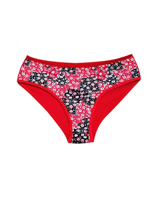 Pamuklu Geniş Kenarlı Likralı Desenli Bato Kadın Külot Desen 10