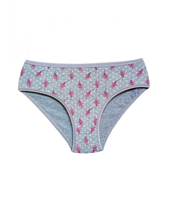 Pamuklu Geniş Kenarlı Likralı Desenli Bato Kadın Külot Desen 2