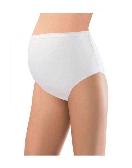 Pamuklu Hamile Likralı Bato Külot Beyaz - 3324A