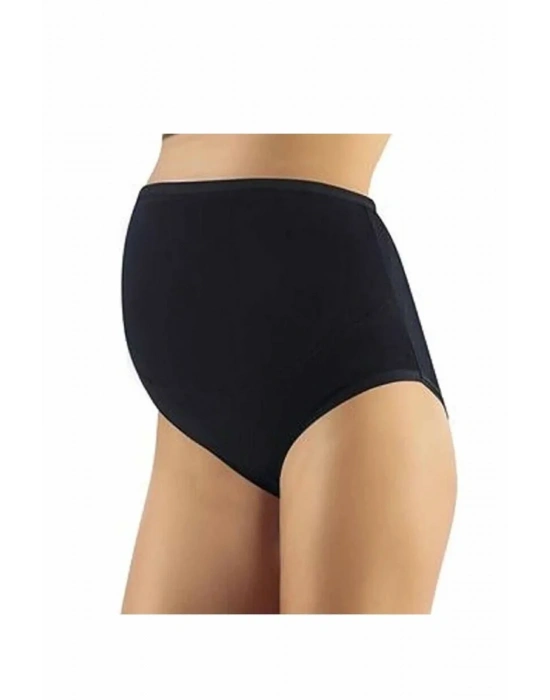 Pamuklu Hamile Likralı Bato Külot Siyah - 3324A