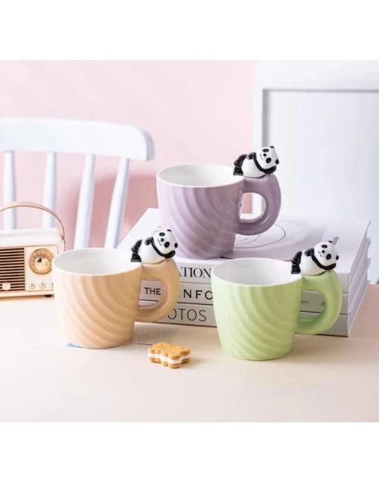 Panda Motifli Seramik Kupa Bardak