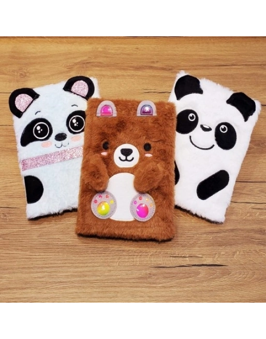 Panda Tasarımlı Peluş Defter