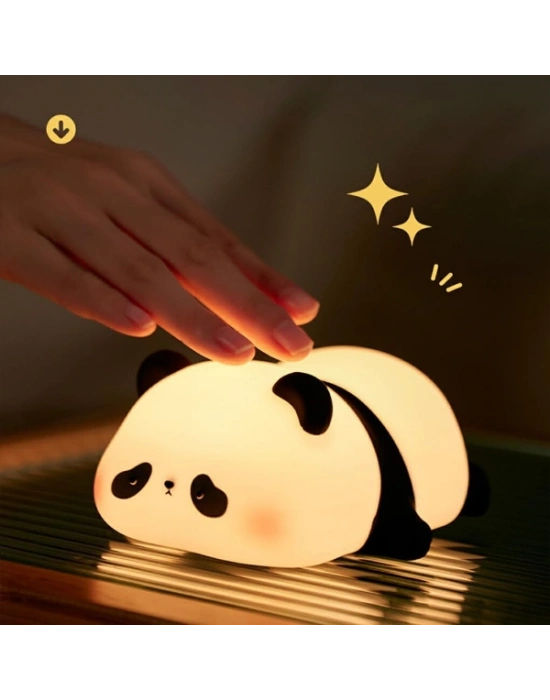 Panda Tasarımlı Renk Değiştirebilen Dokunmatik Gece Lambası