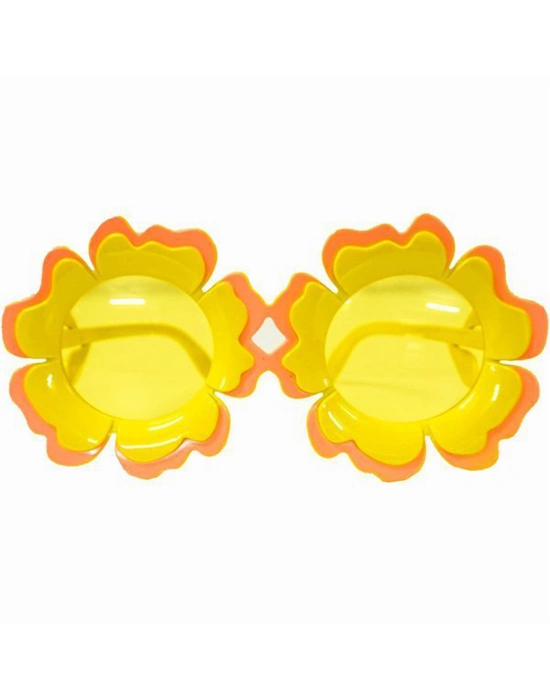Papatya Şekilli Turuncu Sarı Hawaii Parti Gözlüğü
