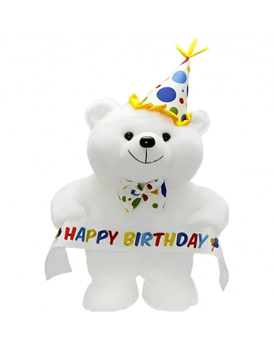 ® Papyonlu Happy Birthday Peluş Ayı 45 cm