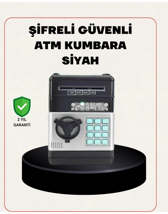 Para Kasası Görünümlü Elektronik Şifreli Kumbara
