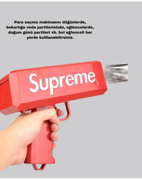Para Saçma Makinesi Kırmızı Model 100’lü Para Hediyeli