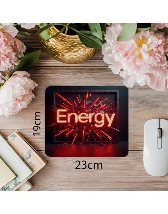 Parçacık Efektli Güçlü Sözlü Mousepad - 19x23 cm 2 mm Dikdörtgen İthal Baskılı Mouse Pad