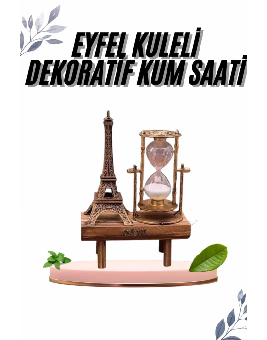 Paris Eyfel Kulesi Hediyelik Eyfel Retro Kum Saati Dekoratif Eşya