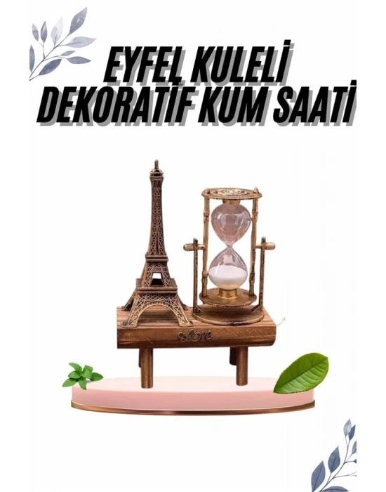 Paris Eyfel Kulesi Hediyelik Eyfel Retro Kum Saati Dekoratif Eşya