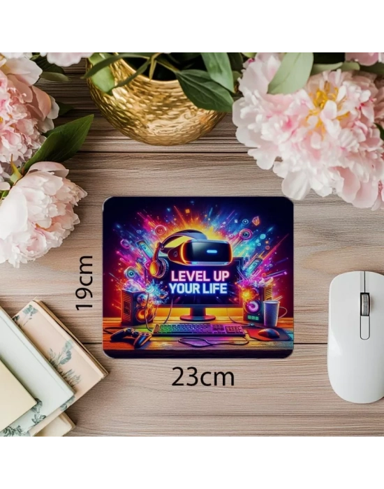 Parlak Görselli İlham Veren Gamer Mouse Pad - 19x23 cm 2 mm Dikdörtgen İthal Baskılı Mouse Pad