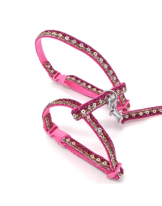 Parlak Kedi Gezdirme Göğüs Tasması