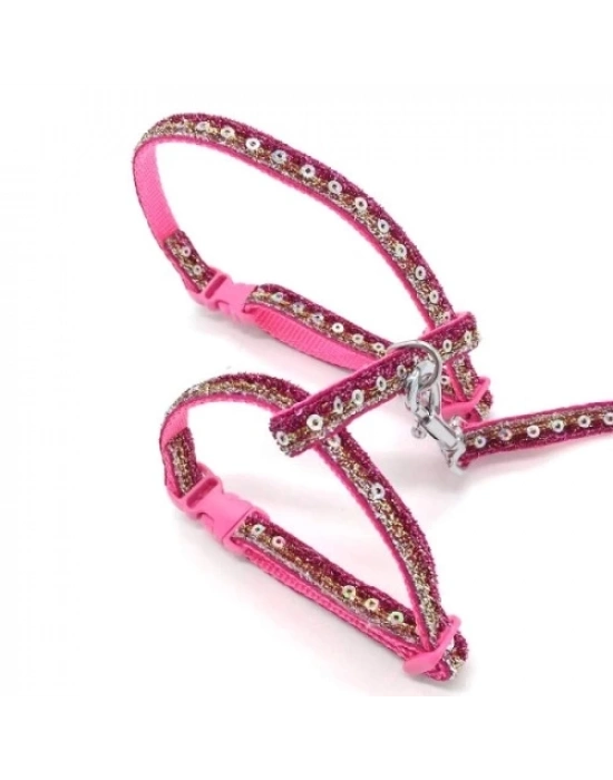 Parlak Kedi Gezdirme Göğüs Tasması