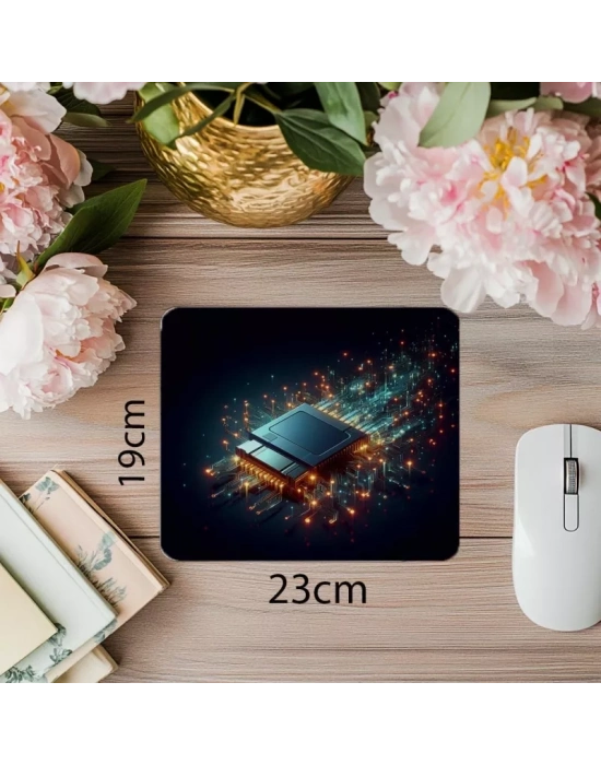 Parlak Konnektörlü Kartuş Mouse Pad - 19x23 cm 2 mm Dikdörtgen İthal Baskılı Mouse Pad