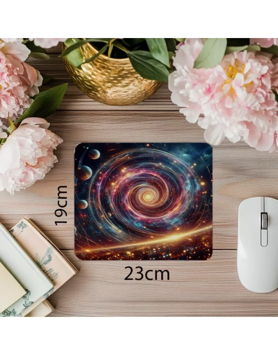 Parlak Spiral Gökyüzü Mousepad - 19x23 cm 2 mm Dikdörtgen İthal Baskılı Mouse Pad