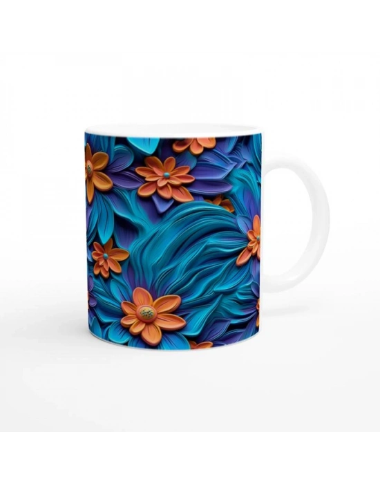 Parlak Tropikal Rüzgarlar Çiçekli Kupa Bardak