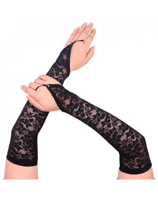 Parmak Askılı Zarif Dantel Eldiven