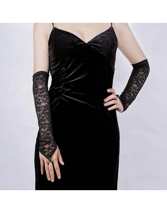 Parmak Askılı Zarif Dantel Eldiven