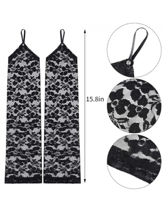 Parmak Askılı Zarif Dantel Eldiven