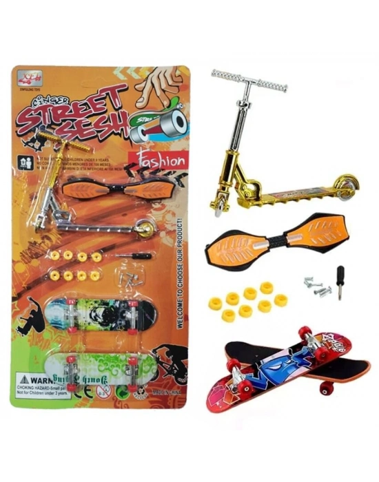 Parmak Kaykay - Skate Board - Paten ve Scooter Oyun Seti - 012-13 - Turuncu